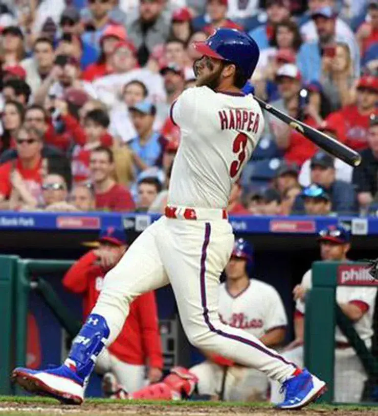 BRYCE HARPER Philadelphia Phillies 1980’s Majestic Throwback Home Baseball Jersey 