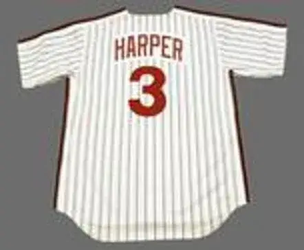 BRYCE HARPER Philadelphia Phillies 1980’s Majestic Throwback Home Baseball Jersey 