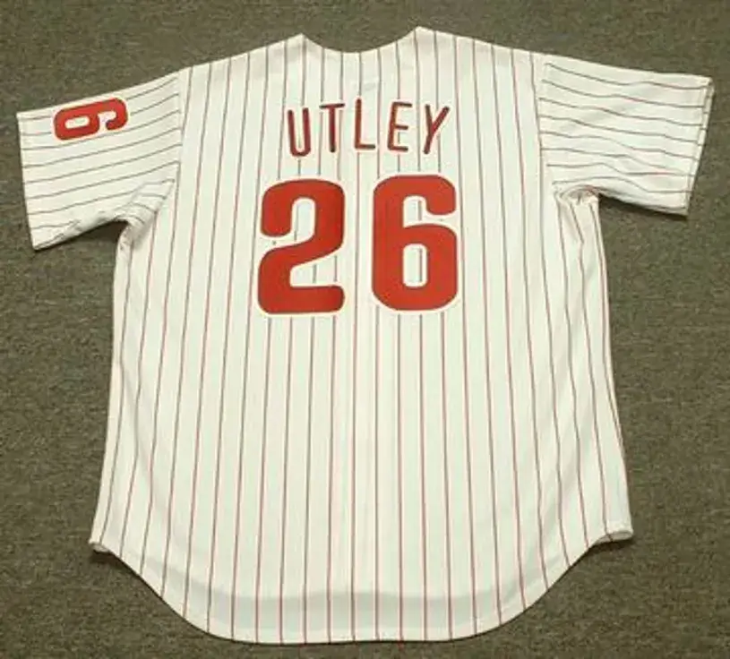 CHASE UTLEY Philadelphia Phillies 2006 Majestic Throwback Home Baseball Jersey 