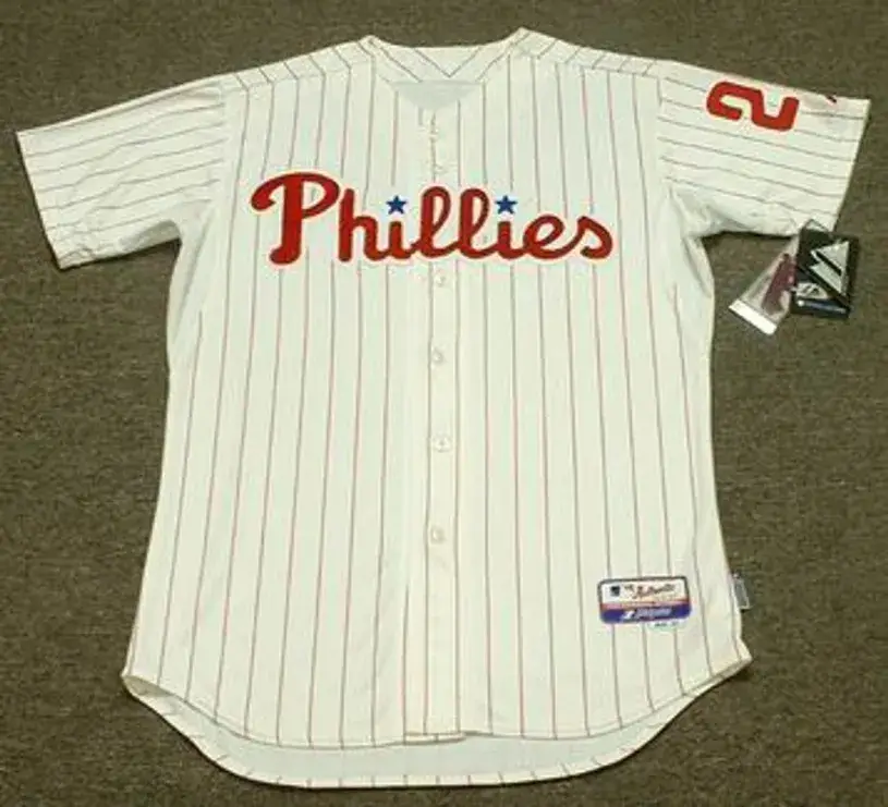 CHASE UTLEY Philadelphia Phillies 2008 Majestic “Cool Base” Authentic Home Baseball Jersey