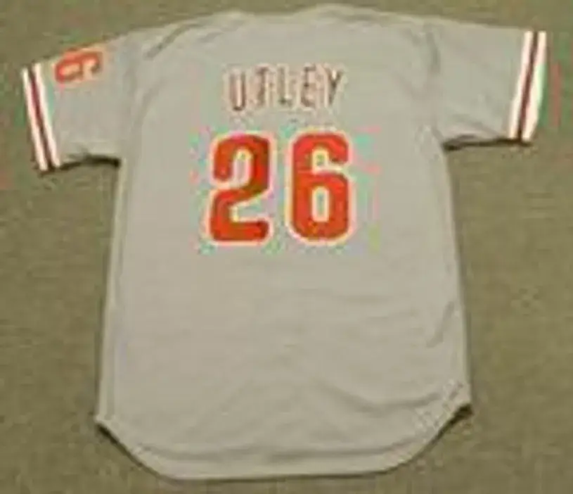 CHASE UTLEY Philadelphia Phillies 2008 Majestic Throwback Away Baseball Jersey 