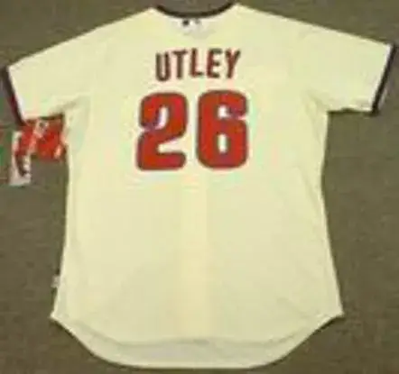 CHASE UTLEY Philadelphia Phillies 2012 Majestic Authentic “Cool Base” Alternate Baseballl Jersey 