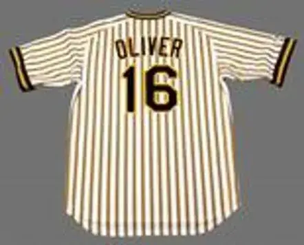 AL OLIVER Pittsburgh Pirates 1977 Majestic Cooperstown Home Baseball Jersey 