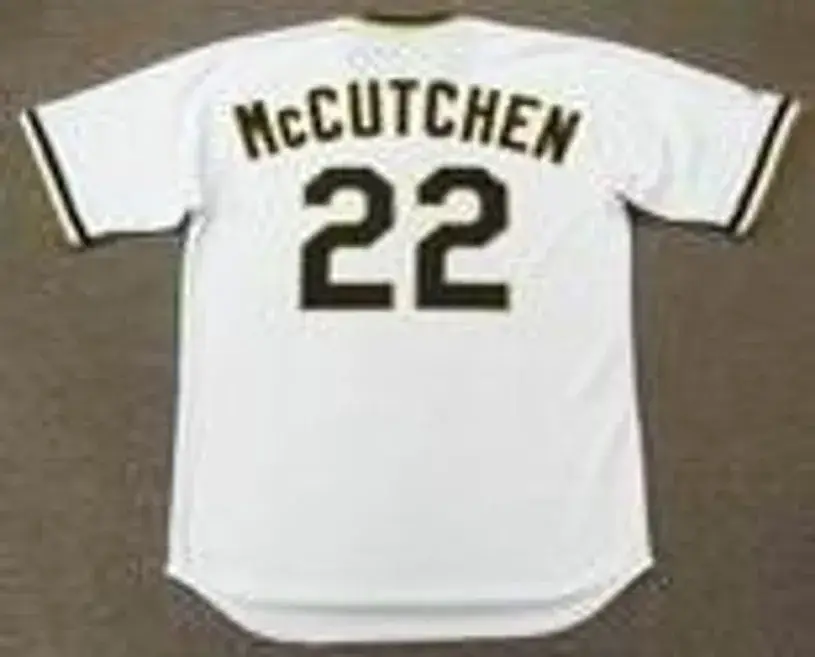ANDREW McCUTCHEN Pittsburgh Pirates 1970’s Majestic Cooperstown Baseball Jersey 