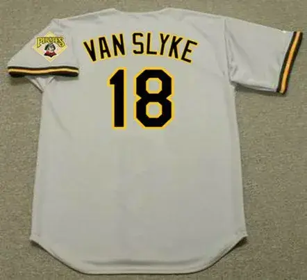 ANDY VAN SLYKE Pittsburgh Pirates 1992 Majestic Throwback Away Baseball Jersey 