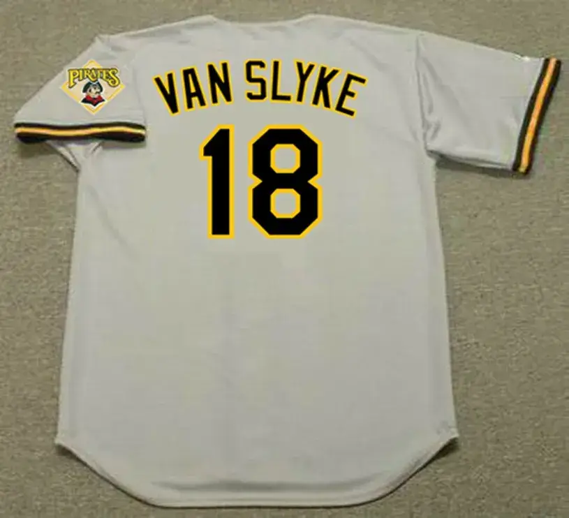 ANDY VAN SLYKE Pittsburgh Pirates 1992 Majestic Throwback Away Baseball Jersey 