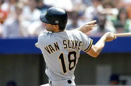 ANDY VAN SLYKE Pittsburgh Pirates 1992 Majestic Throwback Away Baseball Jersey 