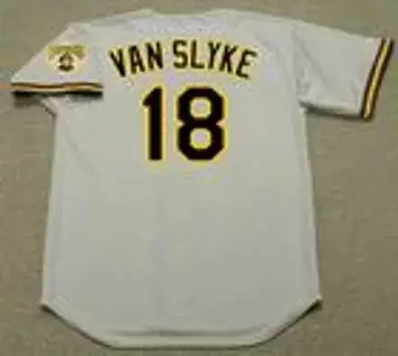 ANDY VAN SLYKE Pittsburgh Pirates 1992 Majestic Throwback Away Baseball Jersey 
