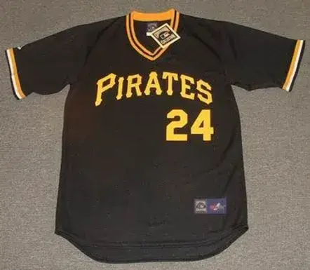 BARRY BONDS Pittsburgh Pirates Majestic Cooperstown Throwback Baseball Jersey