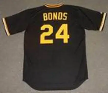 BARRY BONDS Pittsburgh Pirates Majestic Cooperstown Throwback Baseball Jersey 