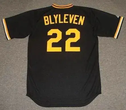 BERT BLYLEVEN Pittsburgh Pirates 1978 Away Majestic Throwback Baseball Jersey 
