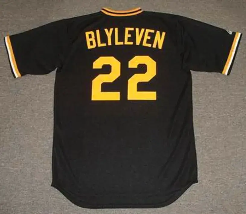 BERT BLYLEVEN Pittsburgh Pirates 1978 Away Majestic Throwback Baseball Jersey 