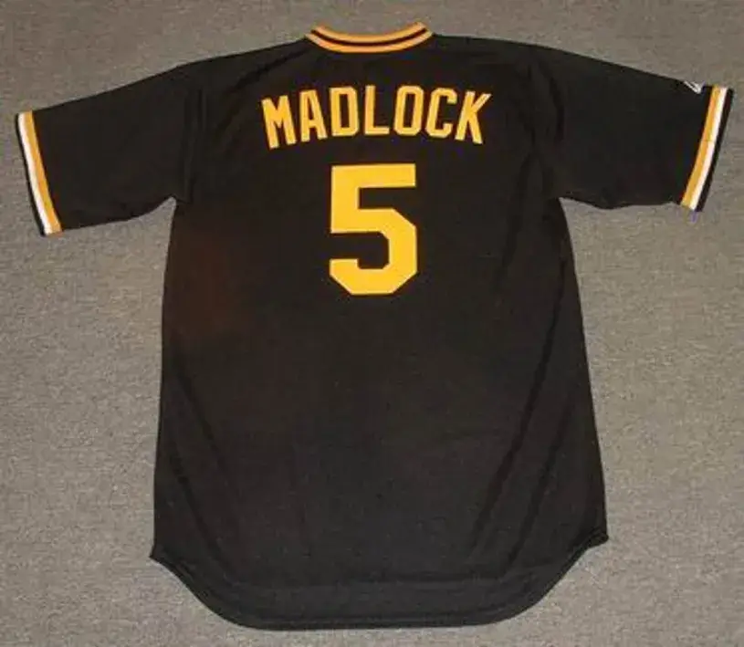 BILL MADLOCK Pittsburgh Pirates 1982 Majestic Cooperstown Throwback Baseball Jersey 