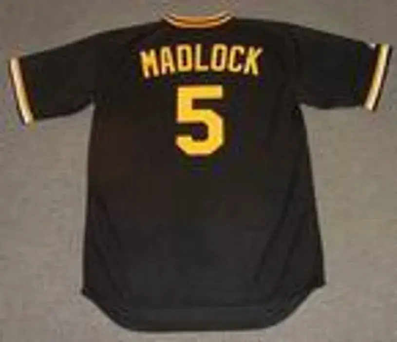 BILL MADLOCK Pittsburgh Pirates 1982 Majestic Cooperstown Throwback Baseball Jersey 