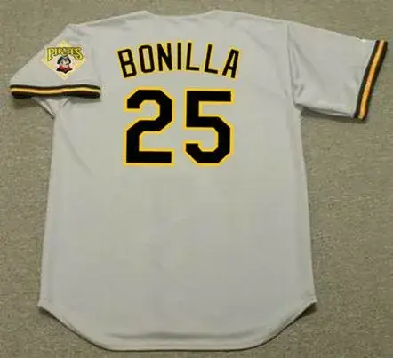 BOBBY BONILLA Pittsburgh Pirates 1990 Majestic Throwback Away Baseball Jersey 
