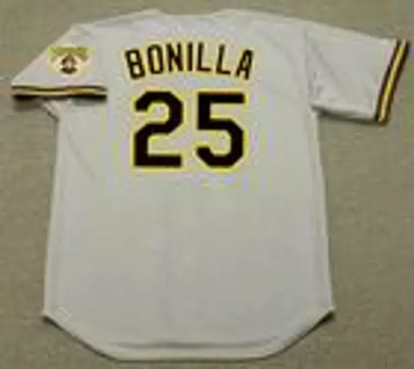 BOBBY BONILLA Pittsburgh Pirates 1990 Majestic Throwback Away Baseball Jersey 