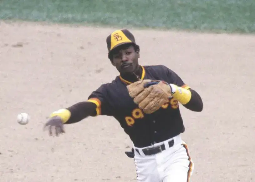 ALAN WIGGINS San Diego Padres 1984 Away Majestic Throwback Baseball Jersey 