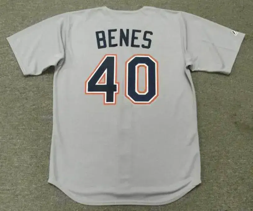 ANDY BENES San Diego Padres 1992 Away Majestic Baseball Throwback Jersey 