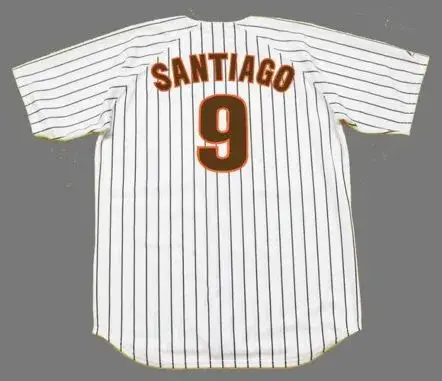 BENITO SANTIAGO San Diego Padres 1987 Home Majestic Throwback  Baseball Jersey 