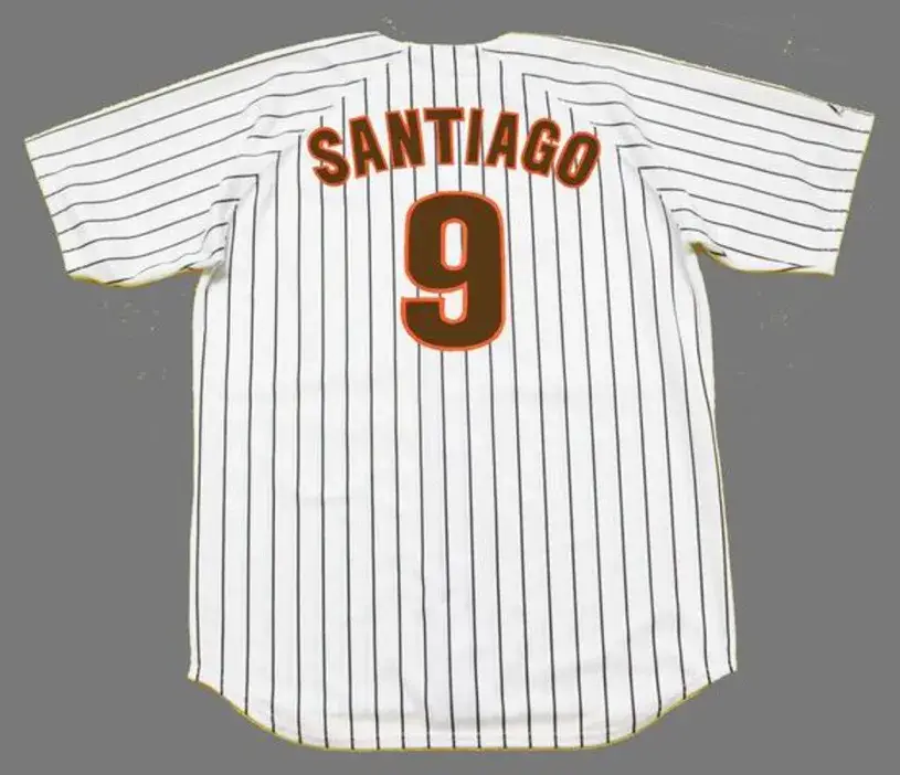 BENITO SANTIAGO San Diego Padres 1987 Home Majestic Throwback  Baseball Jersey 