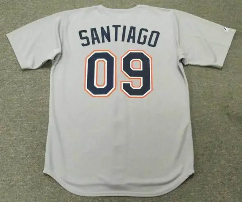 BENITO SANTIAGO San Diego Padres 1992 Away Majestic Baseball Throwback Jersey 