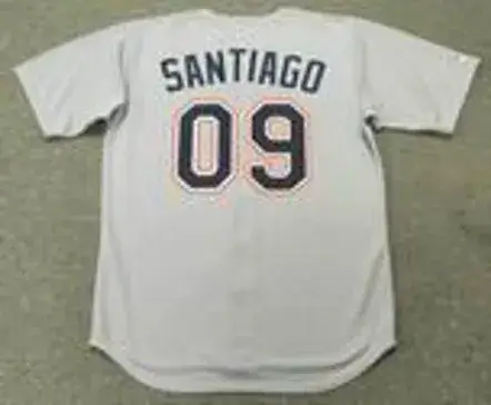 BENITO SANTIAGO San Diego Padres 1992 Away Majestic Baseball Throwback Jersey 