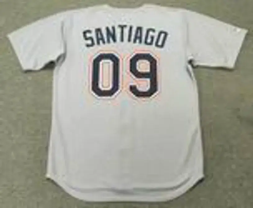 BENITO SANTIAGO San Diego Padres 1992 Away Majestic Baseball Throwback Jersey 