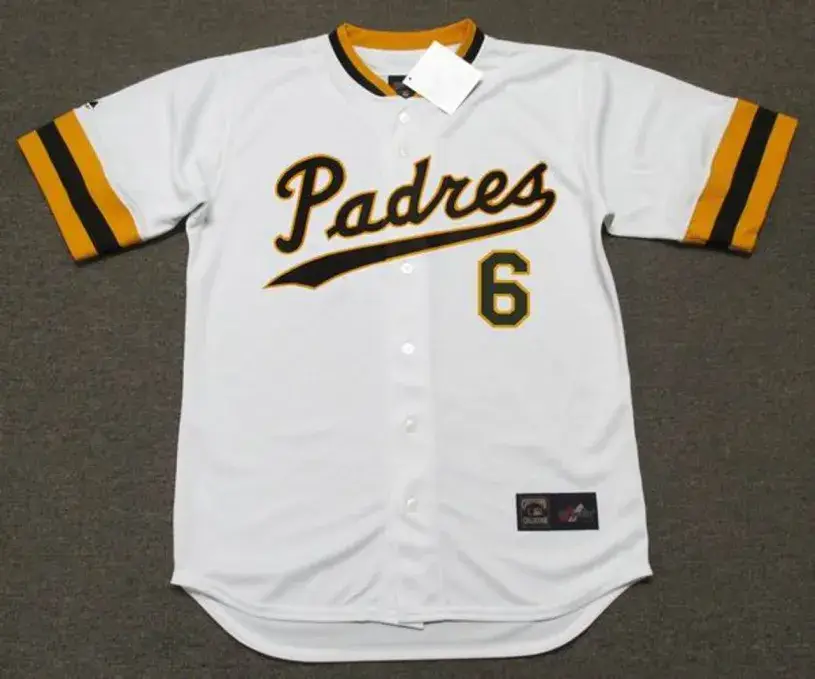 BILL ALMON San Diego Padres 1974 Majestic Cooperstown Home Baseball Jersey
