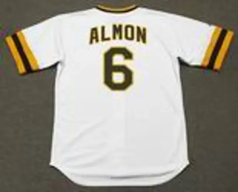 BILL ALMON San Diego Padres 1974 Majestic Cooperstown Home Baseball Jersey 