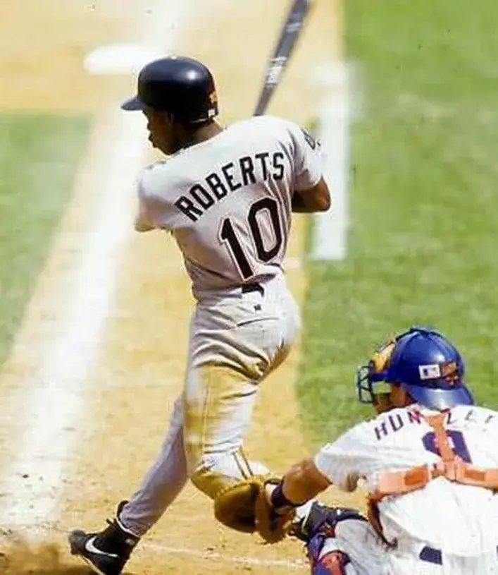 BIP ROBERTS San Diego Padres 1994 Away Majestic Baseball Throwback Jersey 