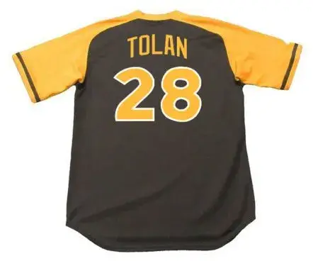 BOBBY TOLAN San Diego Padres 1979 Away Majestic Baseball Throwback Jersey