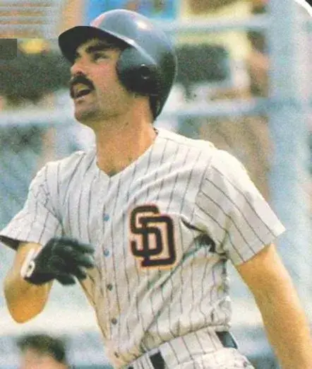 BRUCE BOCHY San Diego Padres 1986 Away Majestic Throwback Baseball Jersey 