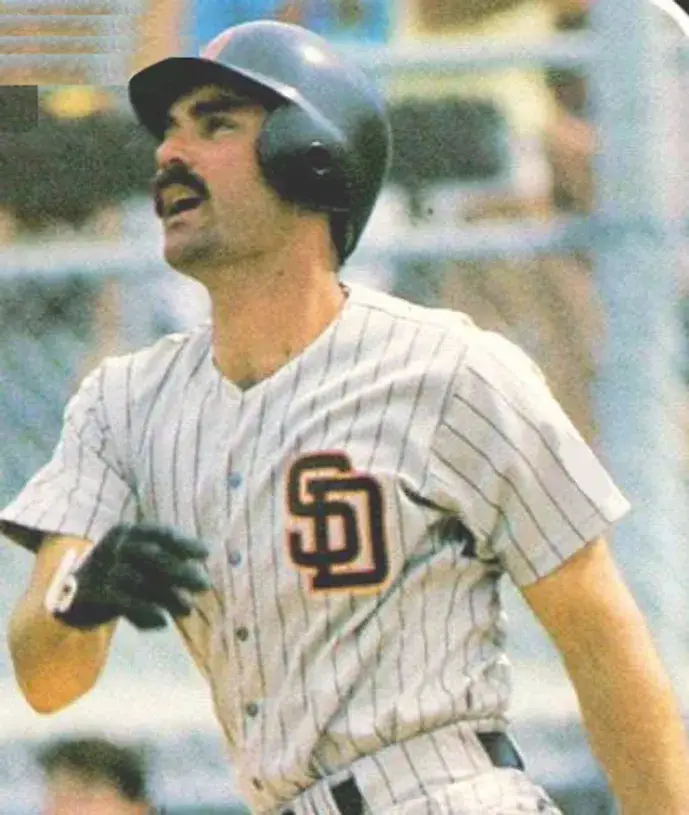 BRUCE BOCHY San Diego Padres 1986 Away Majestic Throwback Baseball Jersey 