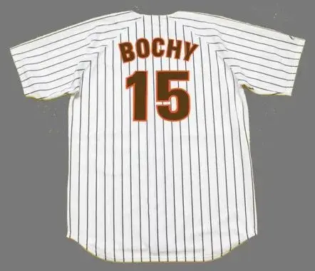 BRUCE BOCHY San Diego Padres 1986 Home Majestic Throwback Baseball Jersey 