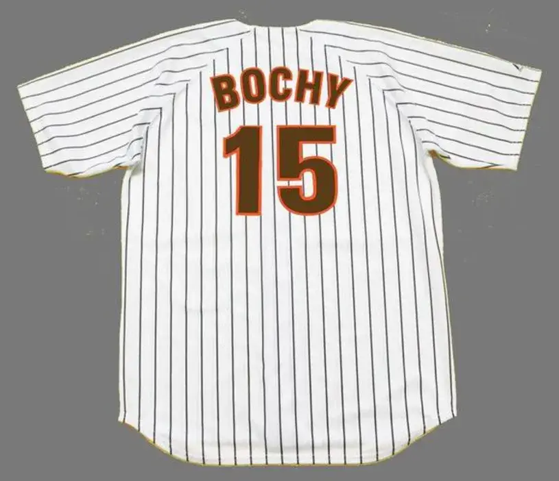 BRUCE BOCHY San Diego Padres 1986 Home Majestic Throwback Baseball Jersey 