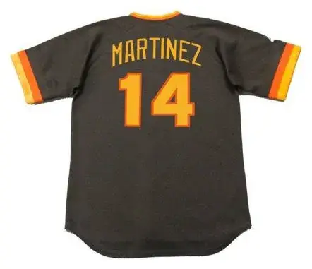 CARMELO MARTINEZ San Diego Padres 1984 Away Majestic Throwback Baseball Jersey 