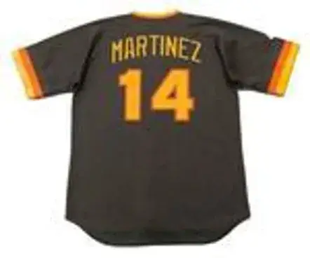 CARMELO MARTINEZ San Diego Padres 1984 Away Majestic Throwback Baseball Jersey 