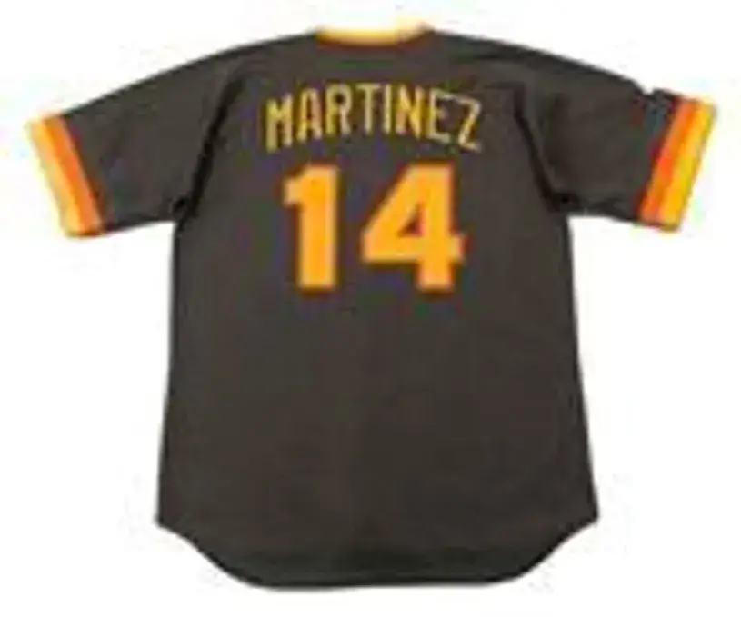 CARMELO MARTINEZ San Diego Padres 1984 Away Majestic Throwback Baseball Jersey 