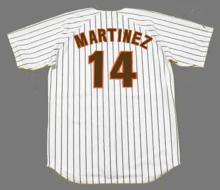CARMELO MARTINEZ San Diego Padres 1988 Majestic Cooperstown Home Jersey 