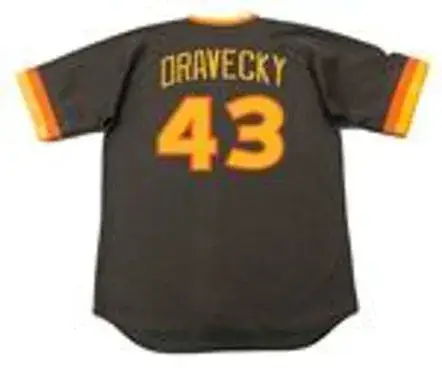 DAVE DRAVECKY San Diego Padres 1984 Majestic Cooperstown Away Baseball Jersey 
