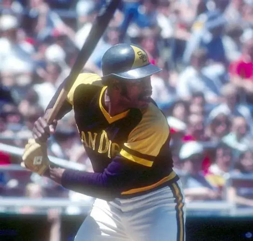 DAVE WINFIELD San Diego Padres 1976 Away Majestic Baseball Throwback Jersey 