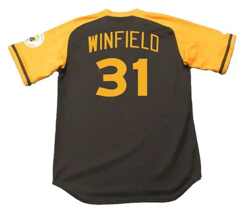 DAVE WINFIELD San Diego Padres 1978 Majestic Cooperstown Away Baseball Jersey 