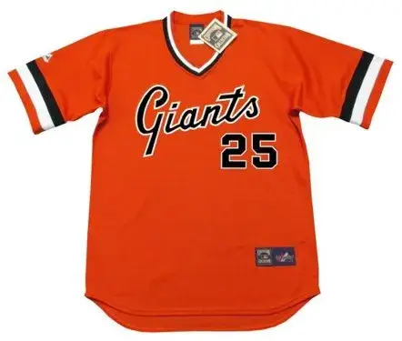 BARRY BONDS San Francisco Giants 1970’s Majestic Cooperstown Baseball Jersey