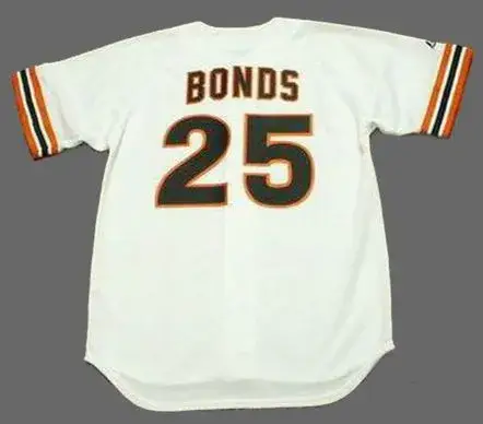 BARRY BONDS San Francisco Giants 1993 Home Majestic Baseball Throwback Jersey 