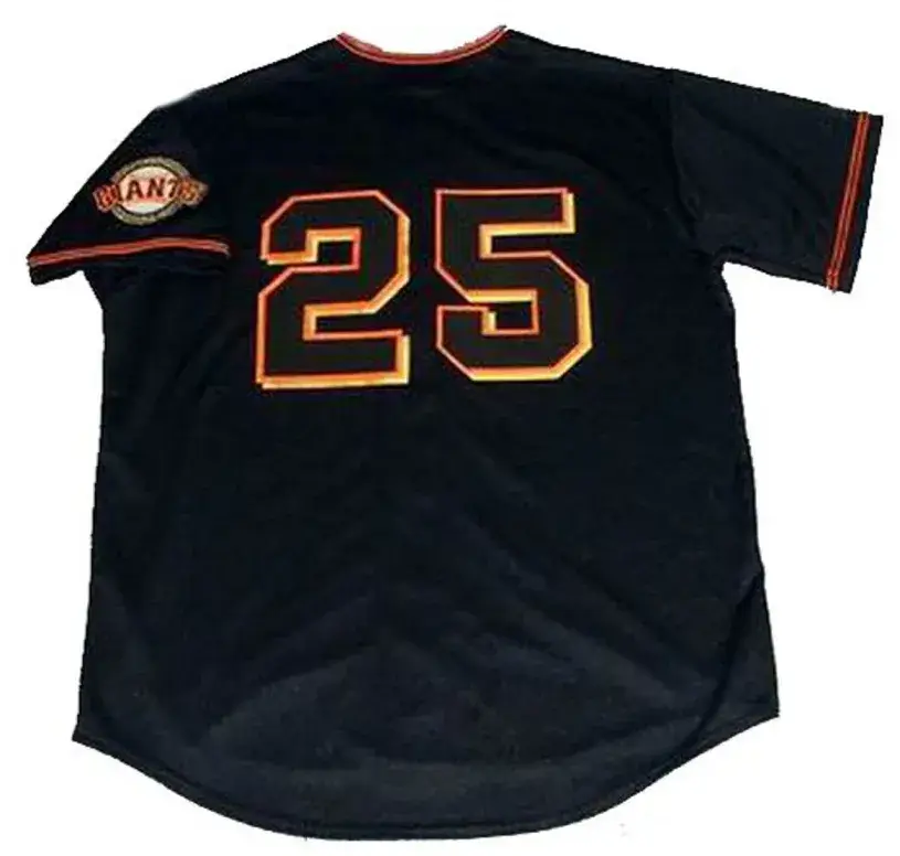 BARRY BONDS San Francisco Giants 2001 Majestic Baseball Throwback Jersey 