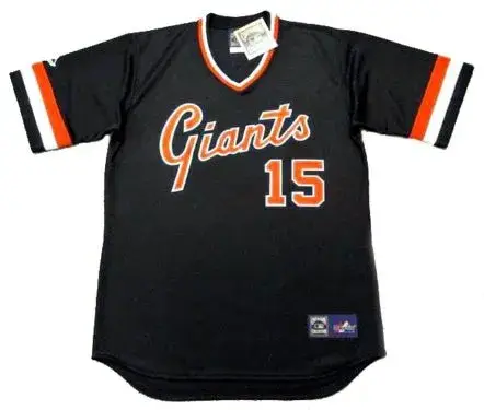 BOB BRENLY San Francisco Giants 1982 Majestic Cooperstown Away Baseball Jersey