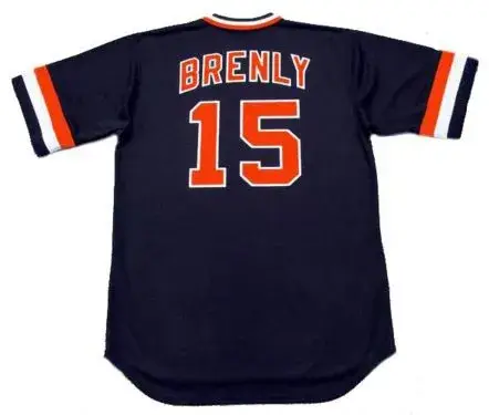 BOB BRENLY San Francisco Giants 1982 Majestic Cooperstown Away Baseball Jersey 