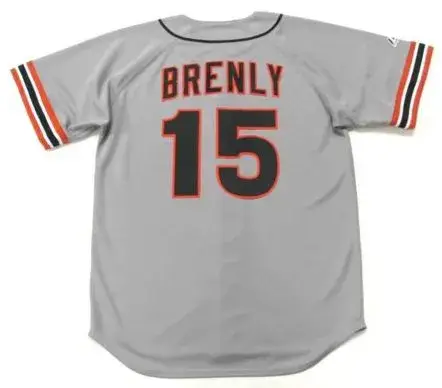 BOB BRENLY San Francisco Giants 1987 Majestic Cooperstown Away Baseball Jersey 