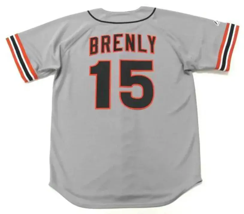 BOB BRENLY San Francisco Giants 1987 Majestic Cooperstown Away Baseball Jersey 