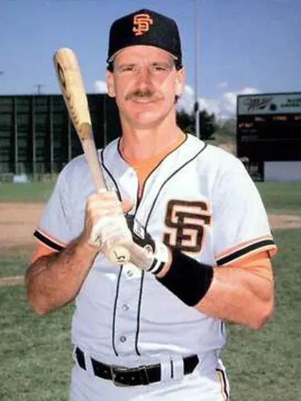 BOB BRENLY San Francisco Giants 1987 Majestic Cooperstown Away Baseball Jersey 